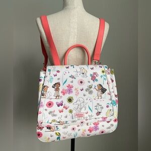 Disney Character Floral Backpack - White and Pink